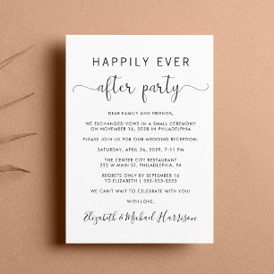 Bruiloft Happily Ever After Feest Ontvangst Kaart