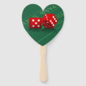 Bruiloft Hart Keepsake - Las Vegas Dice on Craps Handwaaier (Voorkant)