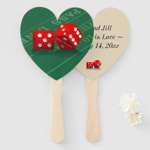 Bruiloft Hart Keepsake - Las Vegas Dice on Craps Handwaaier