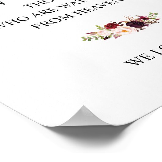 Bruiloft Herinnering Tafelkaart met kalligrafie Poster (Hoek)