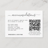 Bruiloft Hotel Accommodatie QR Code RSVP Eenvoudig Informatiekaartje (Voorkant)
