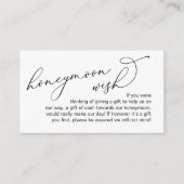 Bruiloft huwelijksreis wens, modern romantisch scr informatiekaartje (Voorkant)