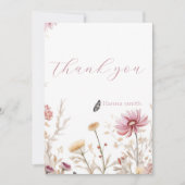 Bruiloft in bloei Bruidsjurkfeestje   Bedankkaart (Voorkant)