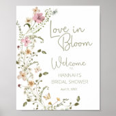 Bruiloft in bloei Wilde bloem bruidsfeest welkom Poster (Voorkant)