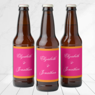 Bruiloft in Minimalistische Stijl met Levendige Zo Bier Etiket