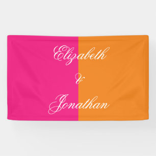 Bruiloft in Minimalistische Stijl met Levendige Zo Spandoek