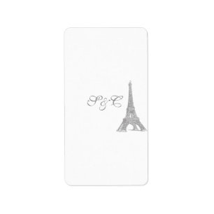 Bruiloft in Paris Hershey's Miniatuur Wrapper Etiket