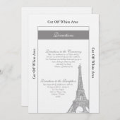 Bruiloft in Paris Routebeschrijving Kaart (Voorkant / Achterkant)