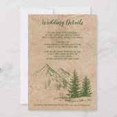 Bruiloft Informatiekaart Rustieke Berg Scène Kaart (Voorkant)