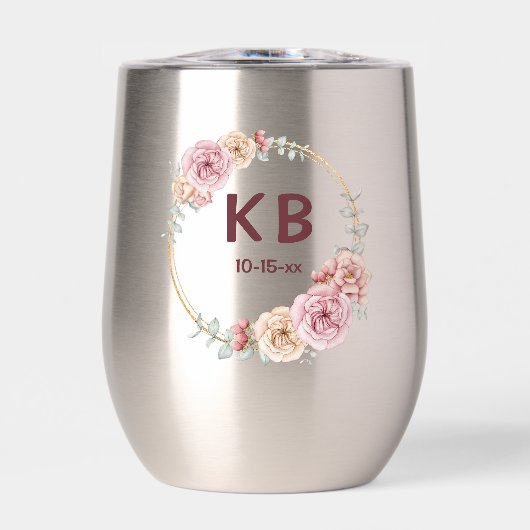 Bruiloft Initialen ingelijst gepersonaliseerde bru (Voorkant)
