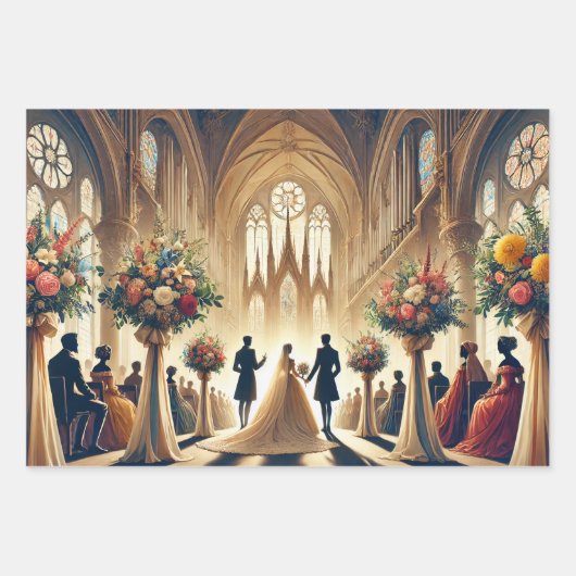 bruiloft inpakpapier vel (Voorkant)