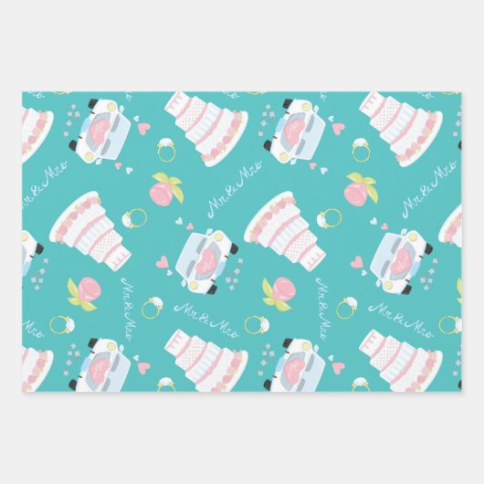 bruiloft inpakpapier vel (Voorkant)