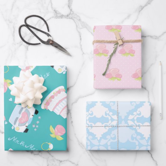 bruiloft inpakpapier vel (Voorkant)