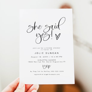 Bruiloft Invitatie, Boho Ze Heeft Ja Gezegd Kaart