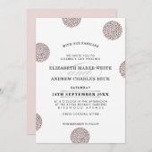 BRUILOFT INVITE chique minimalistische mini dot bo Kaart (Voorkant / Achterkant)