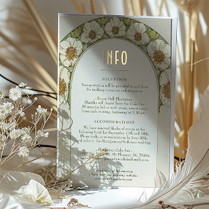 Bruiloft Invoegen INFO Kaart Art Nouveau Mucha