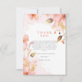 Bruiloft is in volle bloei Bruidsfeestje Bedankkaart (Voorkant)