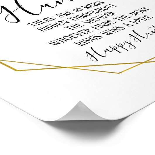 Bruiloft jacht groen bruidsdouche spelbord poster (Hoek)