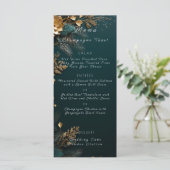 Bruiloft Jager Groene dennenappels dennentakken go Menu (Staand voorkant)