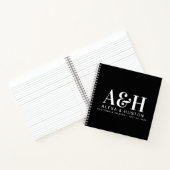 Bruiloft Journal Custom Monogram Planning Notitieb Notitieboek (Binnen)