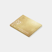 Bruiloft Jubileum dank u Grungy Gold Post-it® Notes (Schuin)