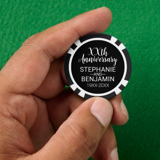 Bruiloft Jubileum Favor - Bruid bruidegom namen Poker Chips (Hand)
