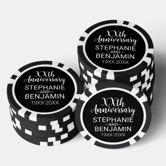 Bruiloft Jubileum Favor - Bruid bruidegom namen Poker Chips (Opstapeling)