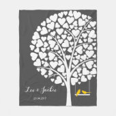 Bruiloft Jubileum Fleece Deken gepersonaliseerd (Voorkant)