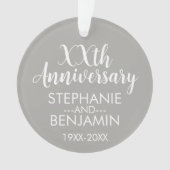 Bruiloft Jubileum - Foto op rug - Zilver Ornament (voorkant)