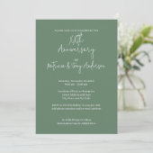Bruiloft Jubileum & foto - Sage Green Modern Kaart (Staand voorkant)