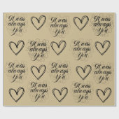 Bruiloft Jubileum Goud Thema Cadeaupapier (Vlak)