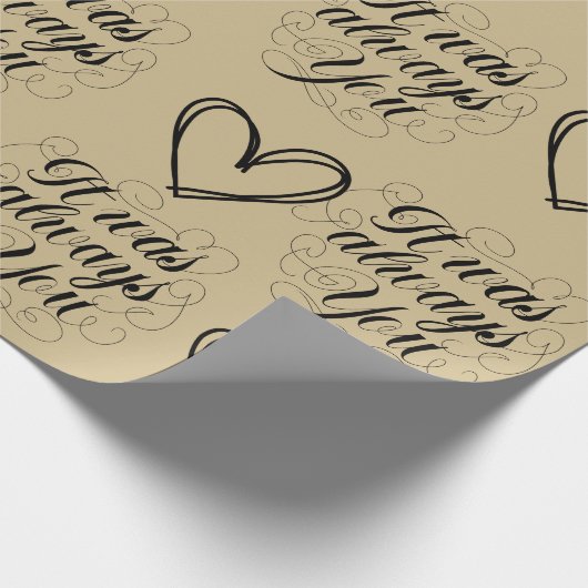 Bruiloft Jubileum Goud Thema Cadeaupapier (Hoek)