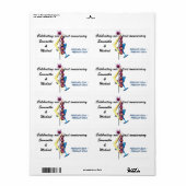 Bruiloft Jubileum Las Vegas Wijnlabels Etiket (Full Sheet)