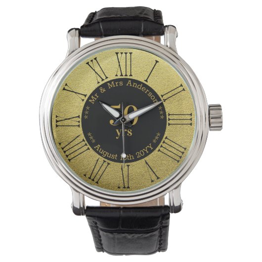 Bruiloft Jubileum / Retirement Custom Branded Horloge (Voorkant)