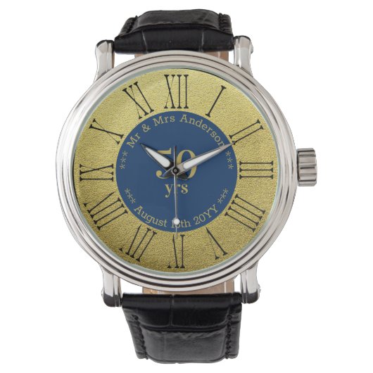 Bruiloft Jubileum / Retirement Custom Branded Horloge (Voorkant)