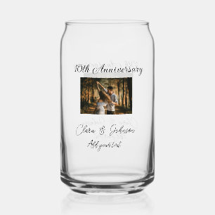 Bruiloft Jubileum toevoegen naam jaar afbeelding t Blikvorm Glas