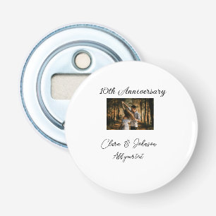 Bruiloft Jubileum toevoegen naam jaar afbeelding t Button Flesopener