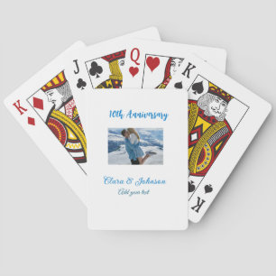 Bruiloft Jubileum toevoegen naam jaar afbeelding t Pokerkaarten