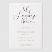 Bruiloft Jubileum Verrassingsfeestuitnodigingen Vellum Uitnodigingen (Voorkant)