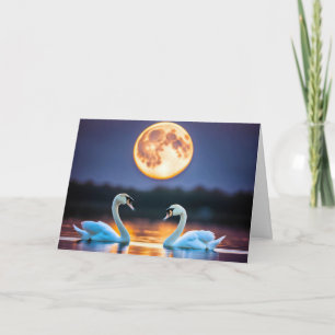 Bruiloft Jubileum zwanen Kaart