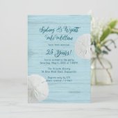 Bruiloft Jubileumfeest met Stranddollars Kaart (Staand voorkant)