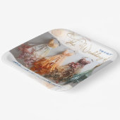 Bruiloft jurk stijl papieren bordje (Gebogen)