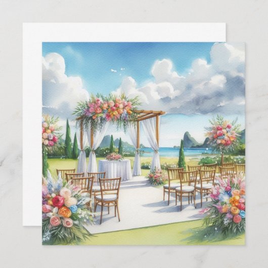 bruiloft kaart (Voorkant / Achterkant)