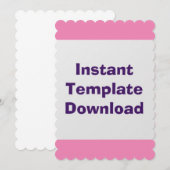 Bruiloft Kaart Instant Download Sjabloon (Voorkant / Achterkant)