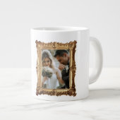 Bruiloft Keepsake Gift Mok- aangepaste foto Extra Grote Beker (Voorkant rechts)