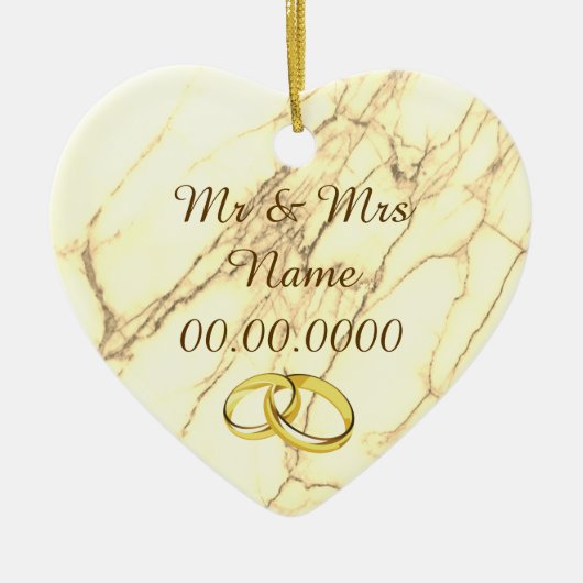 bruiloft keramisch ornament (Voorkant)