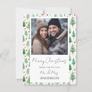 Bruiloft Kerstbomen Save the Date Briefkaart