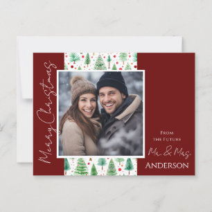 Bruiloft Kerstbomen Save the Date Briefkaart