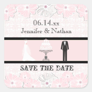 Bruiloft kleding Save the Date Stickers