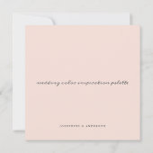 Bruiloft Kleur Inspiratie Palet Kaart (Achterkant)